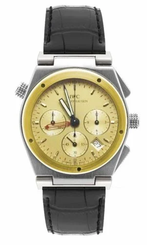 IWC Ingenieur Mecaquartz Chronograph Alarm Stainless Steel / Yellow Gold / Champagne / Strap IW3815-05 (IW381505)